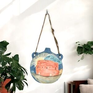 Vintage Spanish American Native American Pottery Water Canteen Water Jug Rare